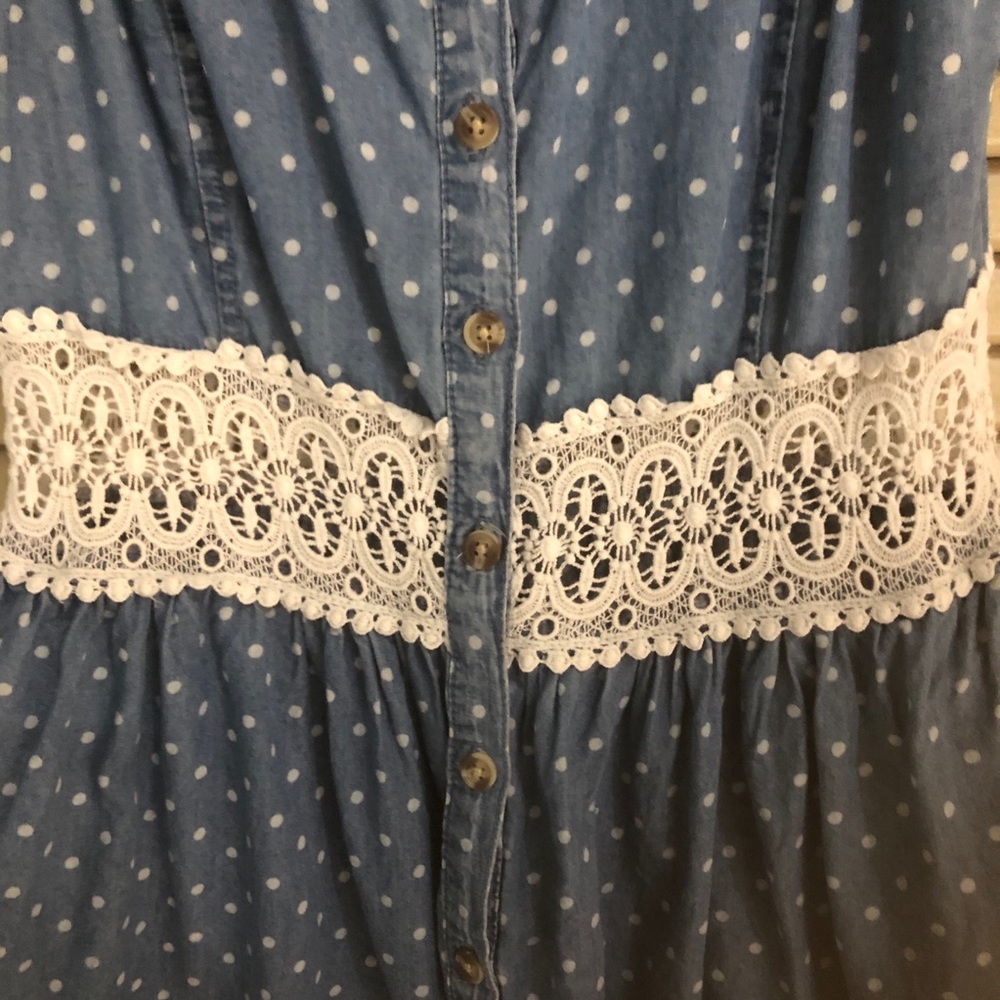 PINS & NEEDLES - CHAMBRAY CROCHET SUNDRESS - Picture 6 of 8